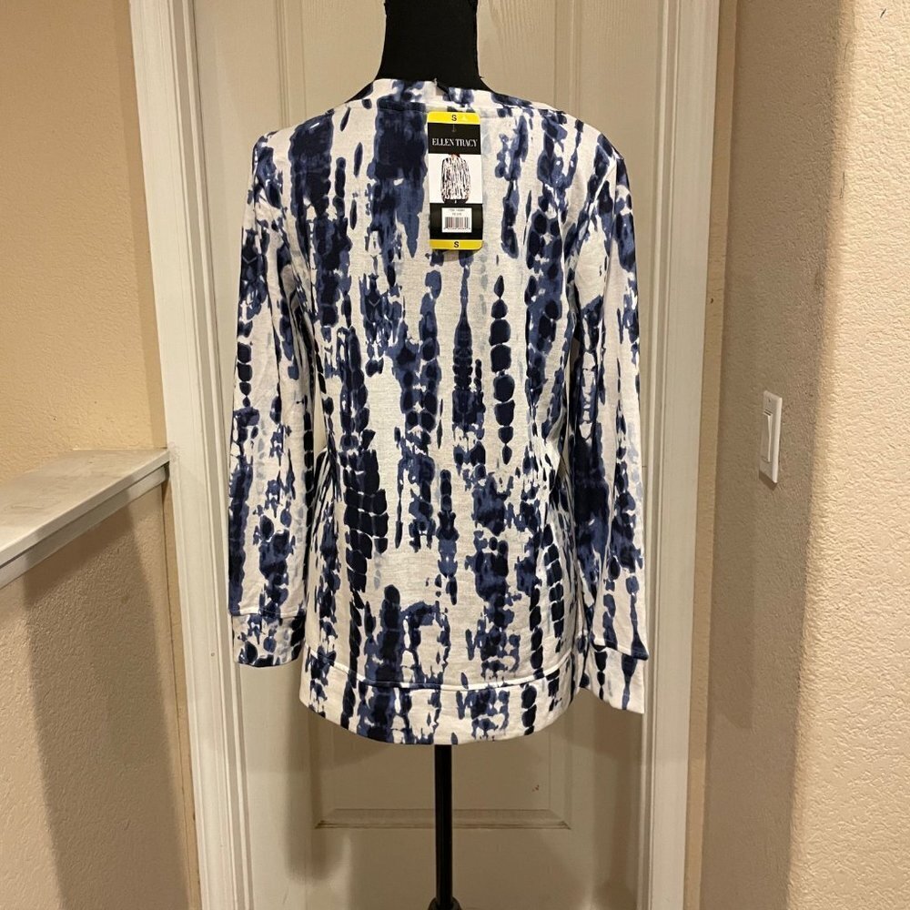 Ellen Tracy Women's Cozy V-neck Tunic with Pockets Color: Multicolor - Picture 2 of 5